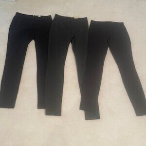 J.Crew Pixie Pants Lot of 3  (LIKE NEW) Ponte Black & Gray Leggings - Size 0